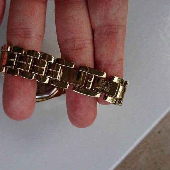 Anne Klein Gold-Tone with Crystal blue dial Watch - Picture 5 of 9